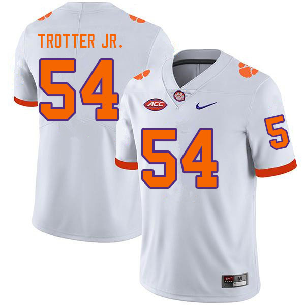 Men #54 Jeremiah Trotter Jr. Clemson Tigers College Football Jerseys Sale-White - Click Image to Close